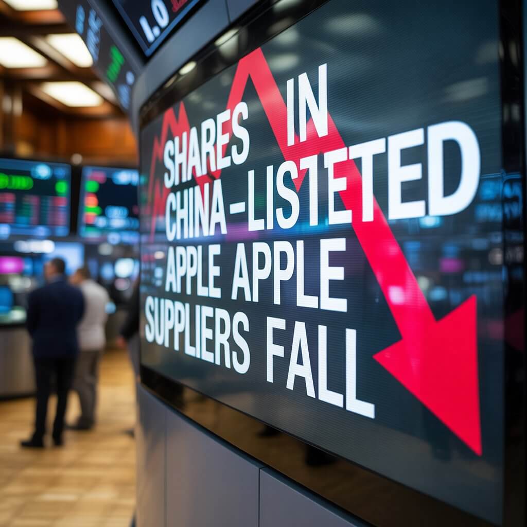 Shares drop for Apple suppliers in China after U.S. tariff threats